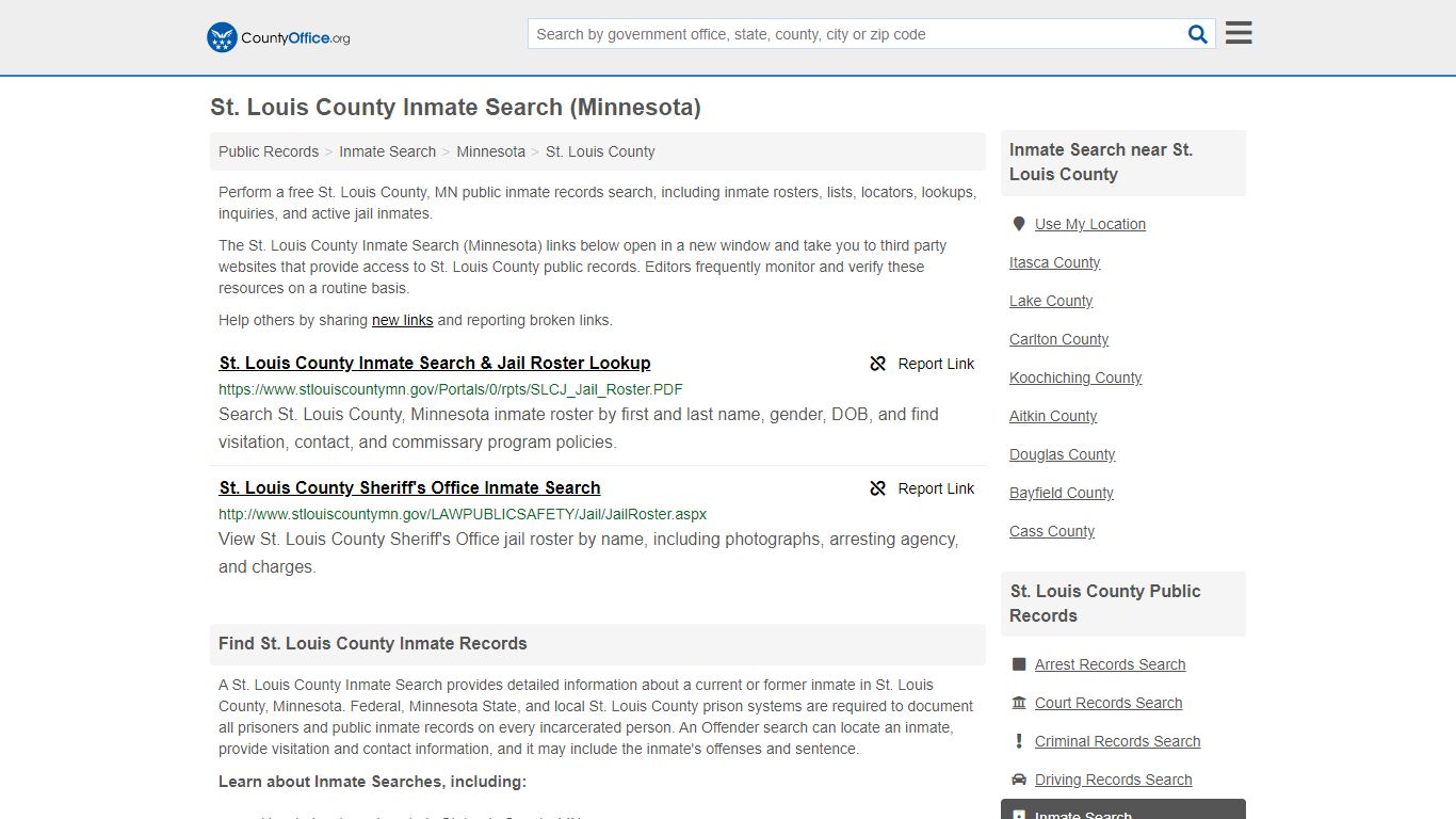 Inmate Search - St. Louis County, MN (Inmate Rosters ...